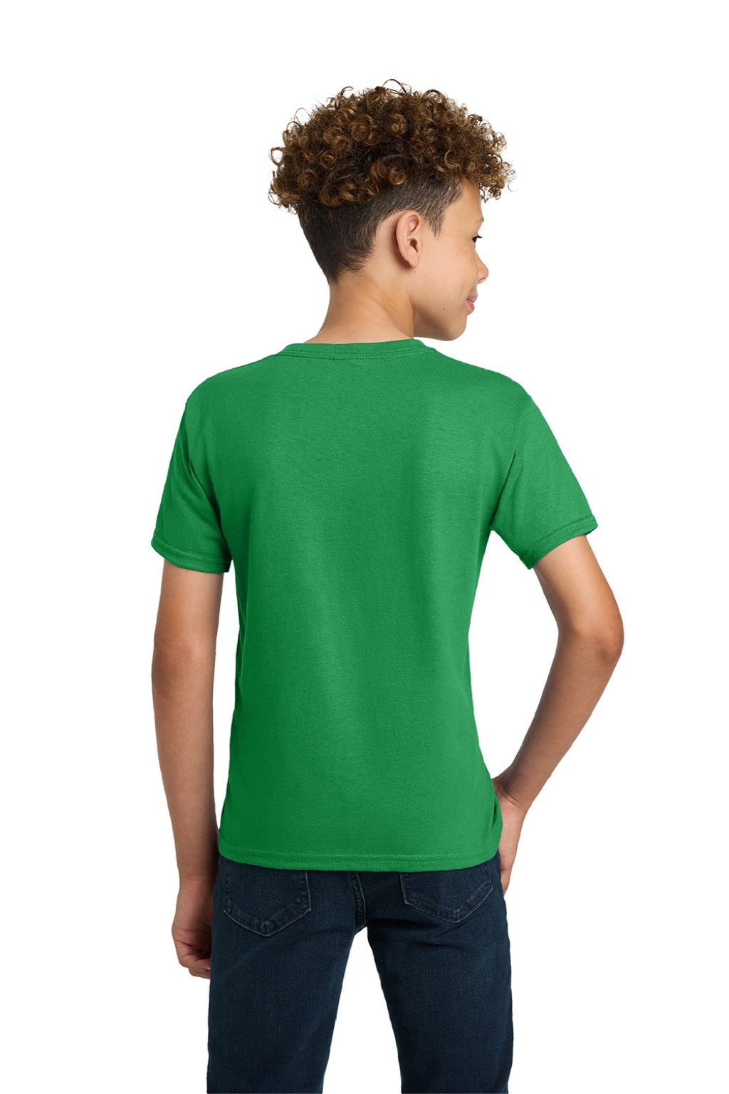 Gildan 2000B Youth Ultra Short Sleeve Crewneck T-Shirt Irish Green Model Back