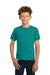 Gildan 2000B Youth Ultra Short Sleeve Crewneck T-Shirt Jade Dome Green Model Front