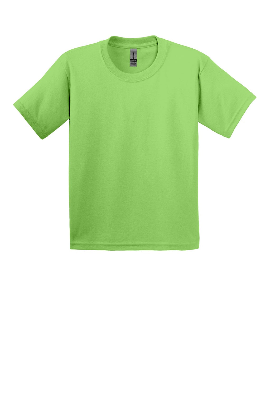Gildan 2000B Youth Ultra Short Sleeve Crewneck T-Shirt Lime Green Flat Front
