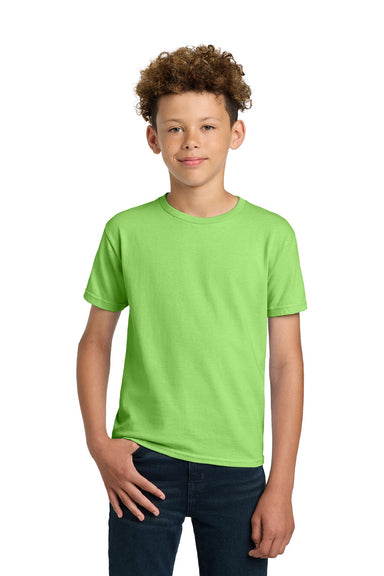 Gildan 2000B Youth Ultra Short Sleeve Crewneck T-Shirt Lime Green Model Front