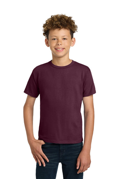 Gildan 2000B Youth Ultra Short Sleeve Crewneck T-Shirt Maroon Model Front