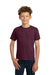 Gildan 2000B Youth Ultra Short Sleeve Crewneck T-Shirt Maroon Model Front
