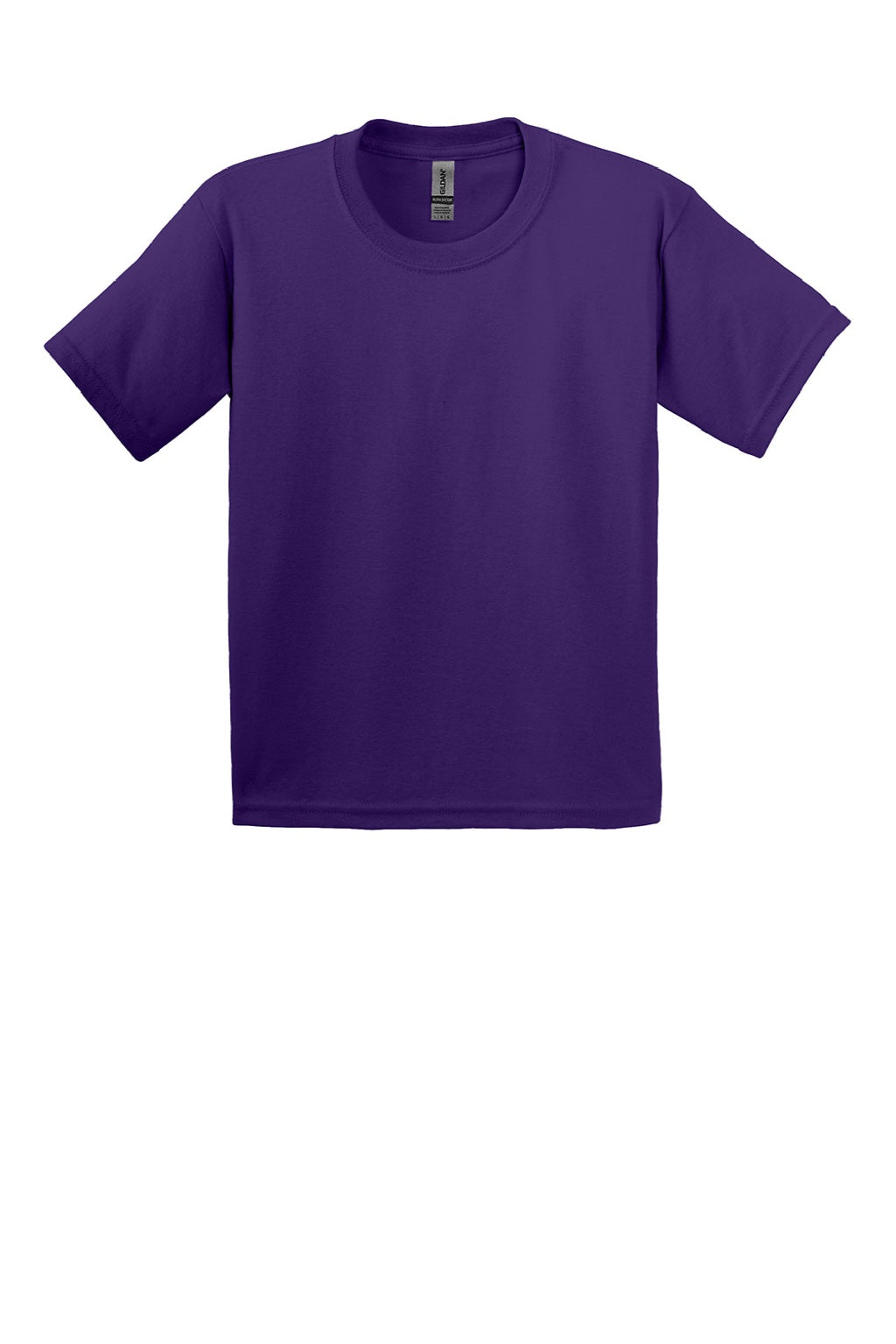 Gildan 2000B Youth Ultra Short Sleeve Crewneck T-Shirt Purple Flat Front