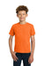 Gildan 2000B Youth Ultra Short Sleeve Crewneck T-Shirt Safety Orange Model Front