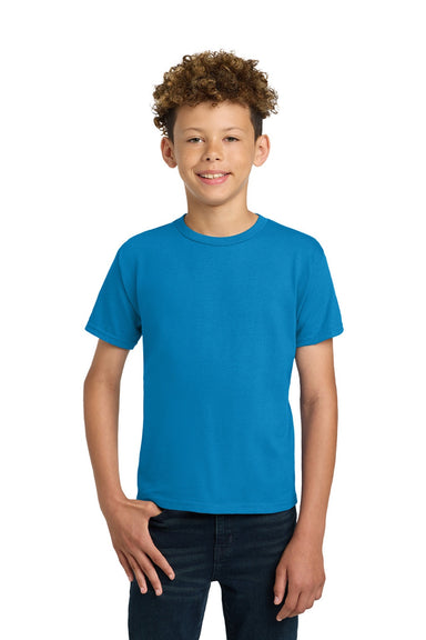 Gildan 2000B Youth Ultra Short Sleeve Crewneck T-Shirt Sapphire Blue Model Front