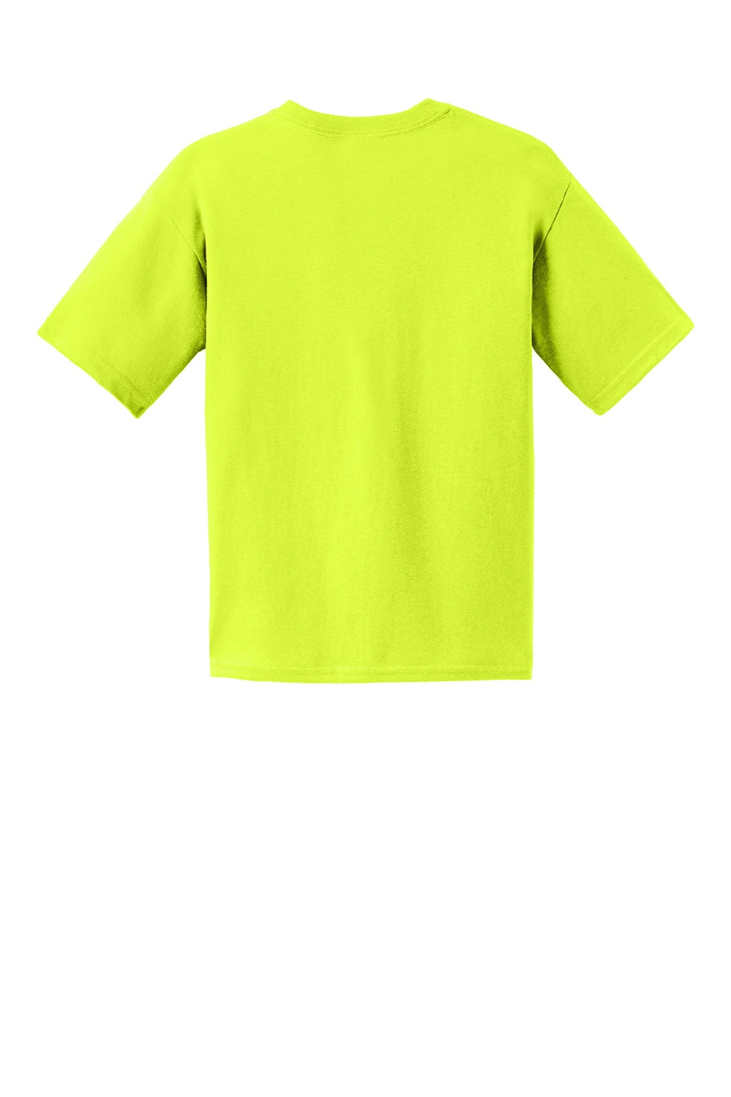 Gildan 2000B Youth Ultra Short Sleeve Crewneck T-Shirt Safety Green Flat Back