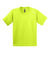 Gildan 2000B Youth Ultra Short Sleeve Crewneck T-Shirt Safety Green Flat Front