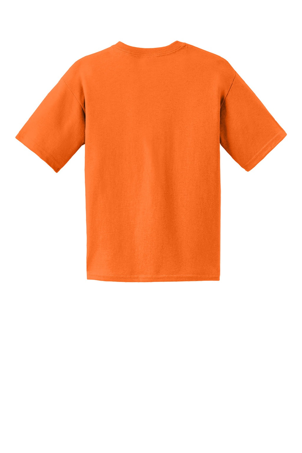 Gildan 2000B Youth Ultra Short Sleeve Crewneck T-Shirt Safety Orange Flat Back