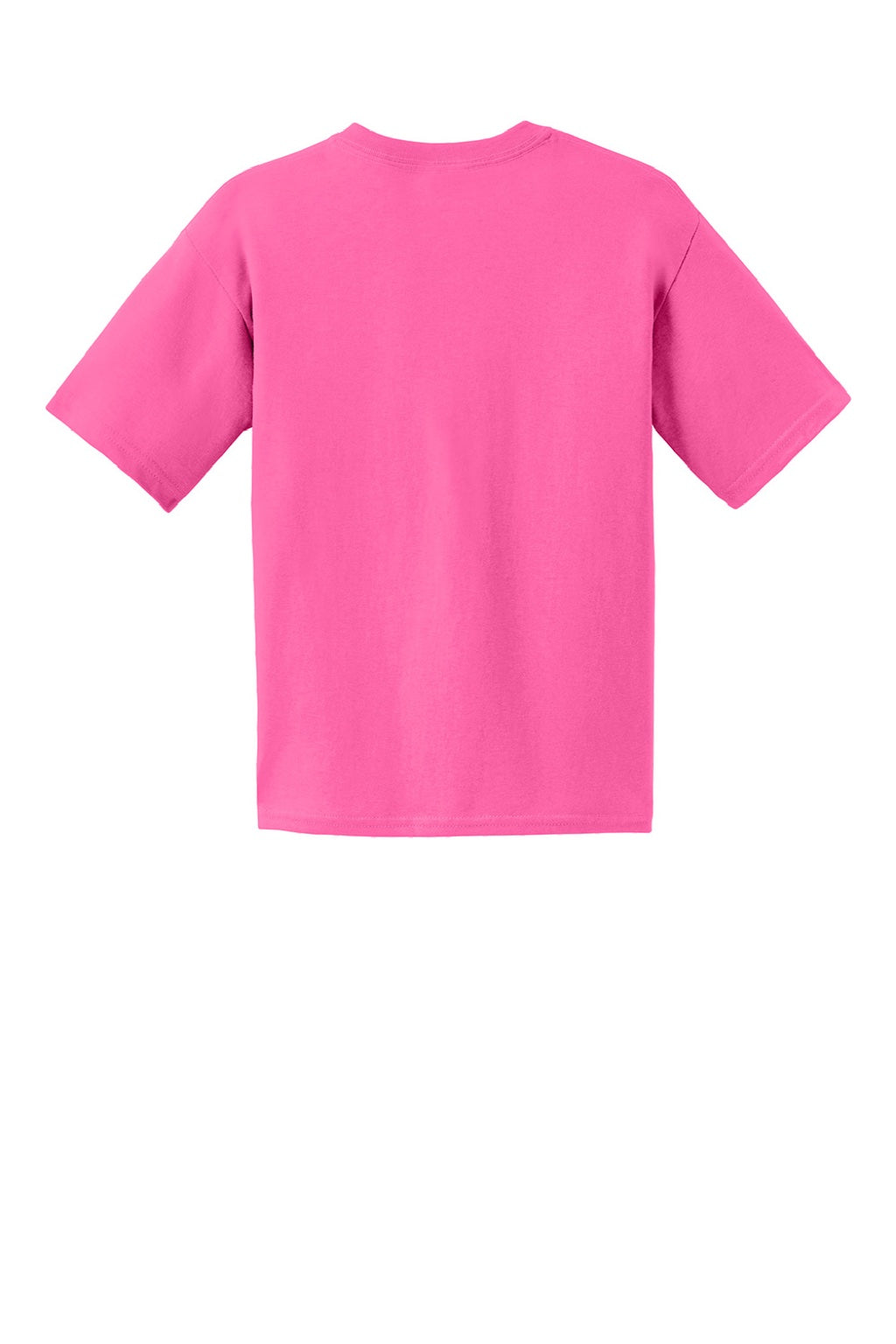 Gildan 2000B Youth Ultra Short Sleeve Crewneck T-Shirt Safety Pink Flat Back