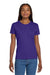Gildan 2000L Womens Ultra Short Sleeve Crewneck T-Shirt Purple Model Front