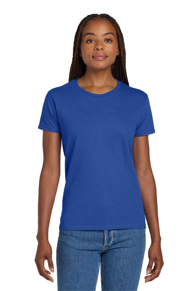 Gildan 2000L Womens Ultra Short Sleeve Crewneck T-Shirt Royal Blue Model Front