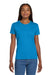 Gildan 2000L Womens Ultra Short Sleeve Crewneck T-Shirt Sapphire Blue Model Front