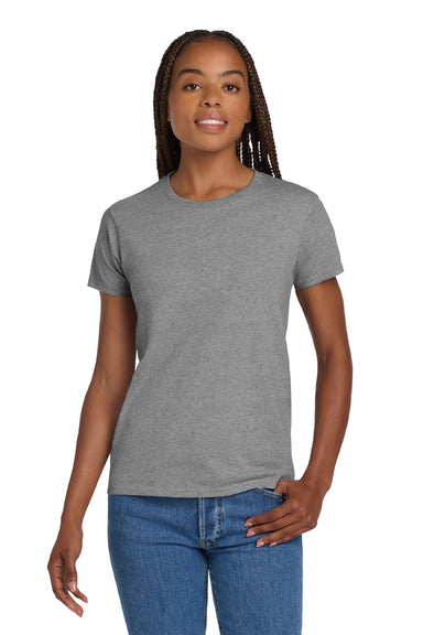 Gildan 2000L Womens Ultra Short Sleeve Crewneck T-Shirt Sport Grey Model Front