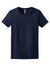 Gildan 2000L Womens Ultra Short Sleeve Crewneck T-Shirt Navy Blue Flat Front