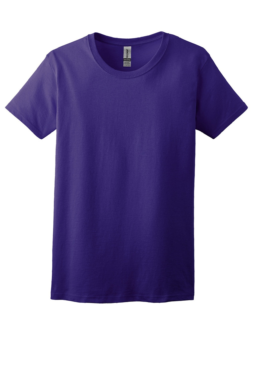 Gildan 2000L Womens Ultra Short Sleeve Crewneck T-Shirt Purple Flat Front