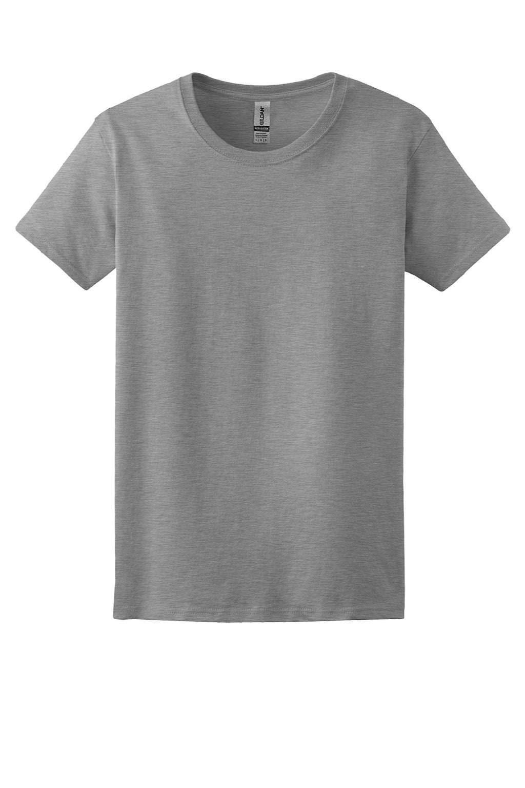 Gildan 2000L Womens Ultra Short Sleeve Crewneck T-Shirt Sport Grey Flat Front