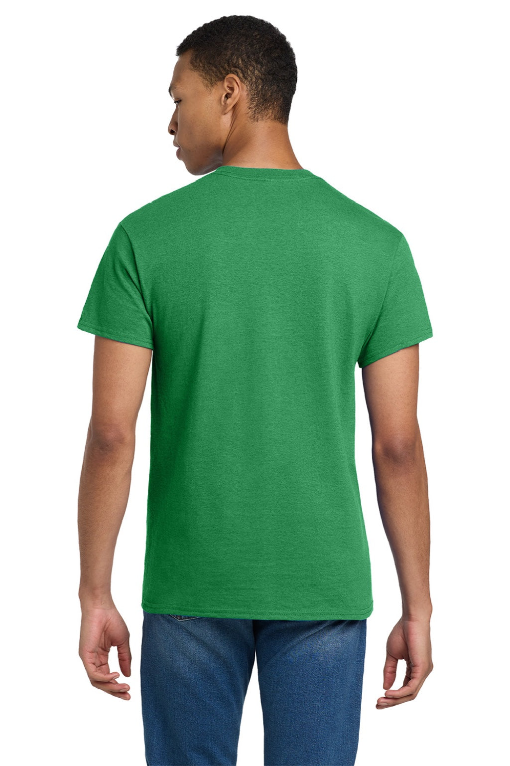 Gildan 2000/2000T Mens Ultra Short Sleeve Crewneck T-Shirt Antique Irish Green Model Back