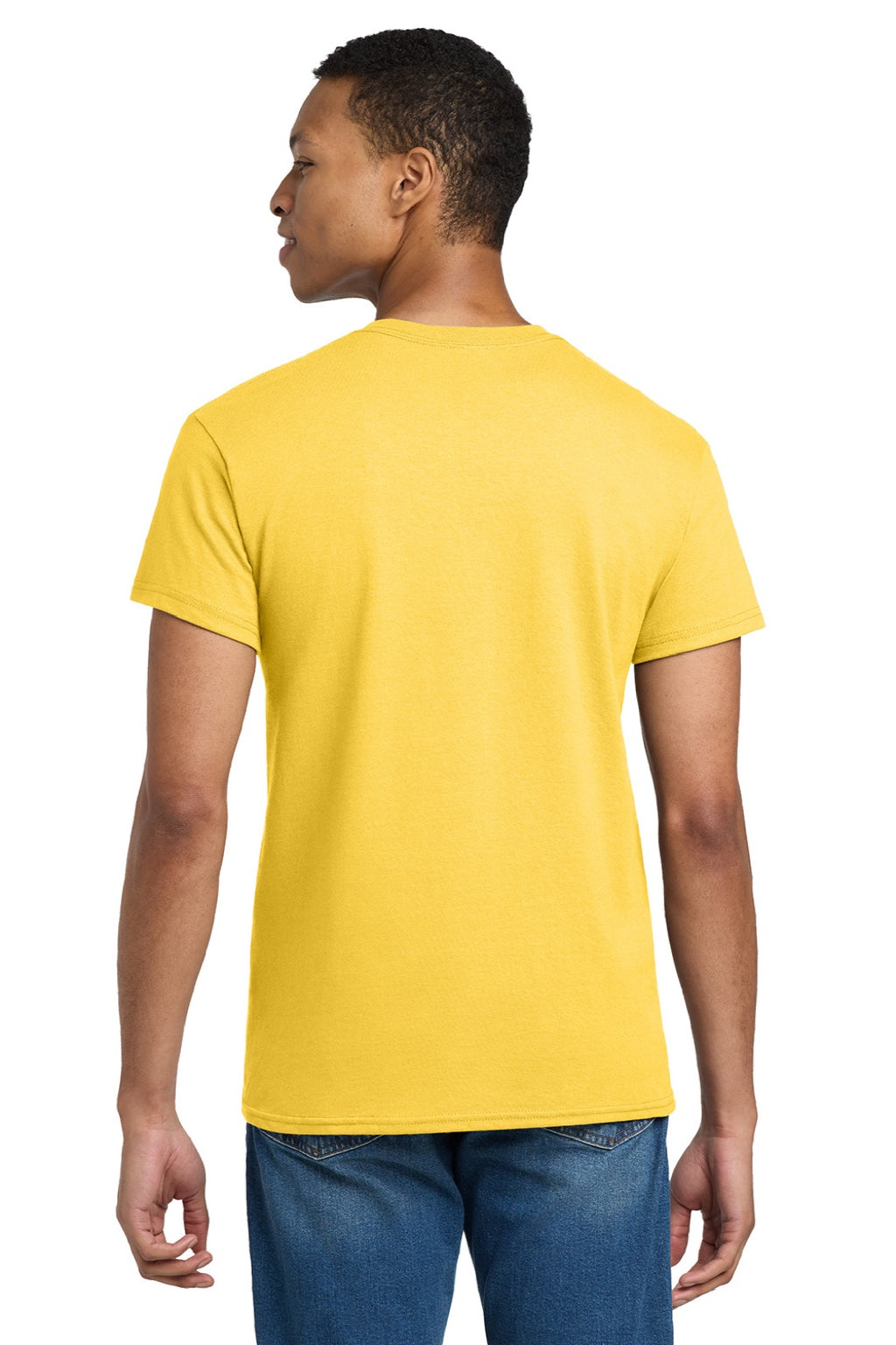 Gildan 2000/2000T Mens Ultra Short Sleeve Crewneck T-Shirt Daisy Yellow Model Back