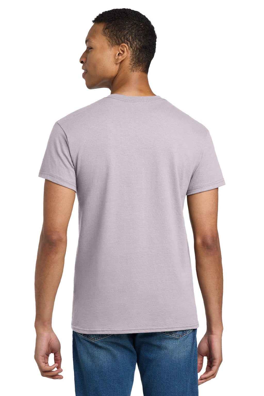 Gildan 2000/2000T Mens Ultra Short Sleeve Crewneck T-Shirt Ice Grey Model Back