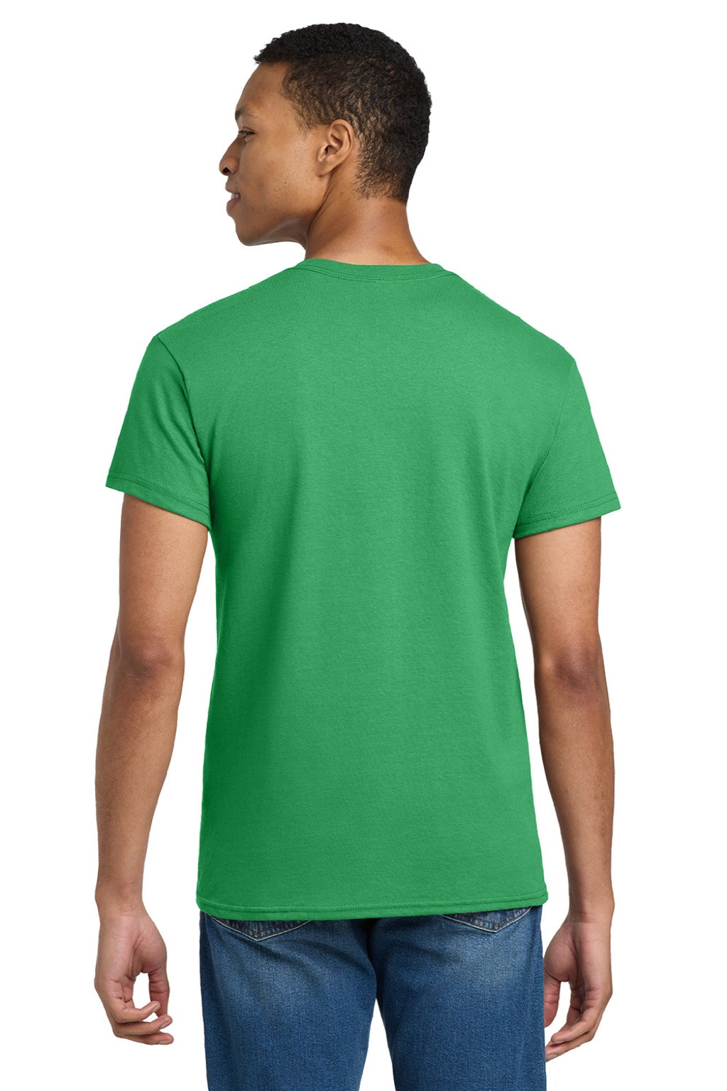 Gildan 2000/2000T Mens Ultra Short Sleeve Crewneck T-Shirt Irish Green Model Back