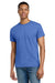 Gildan 2000/2000T Mens Ultra Short Sleeve Crewneck T-Shirt Iris Blue Model Front