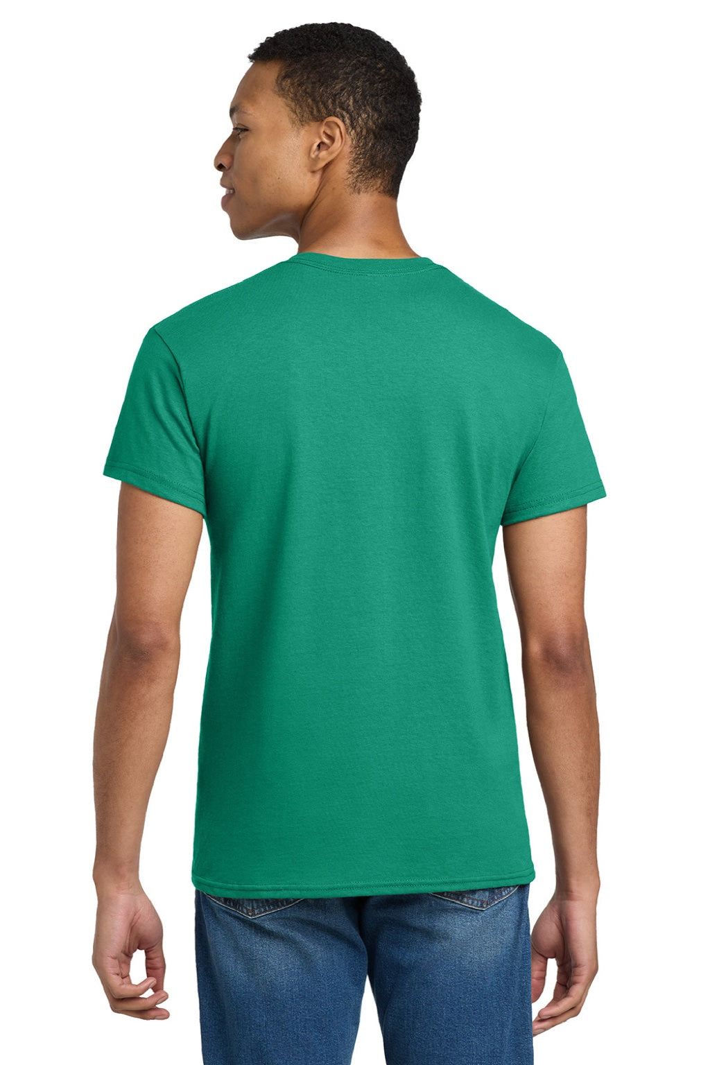 Gildan 2000/2000T Mens Ultra Short Sleeve Crewneck T-Shirt Kelly Green Model Back