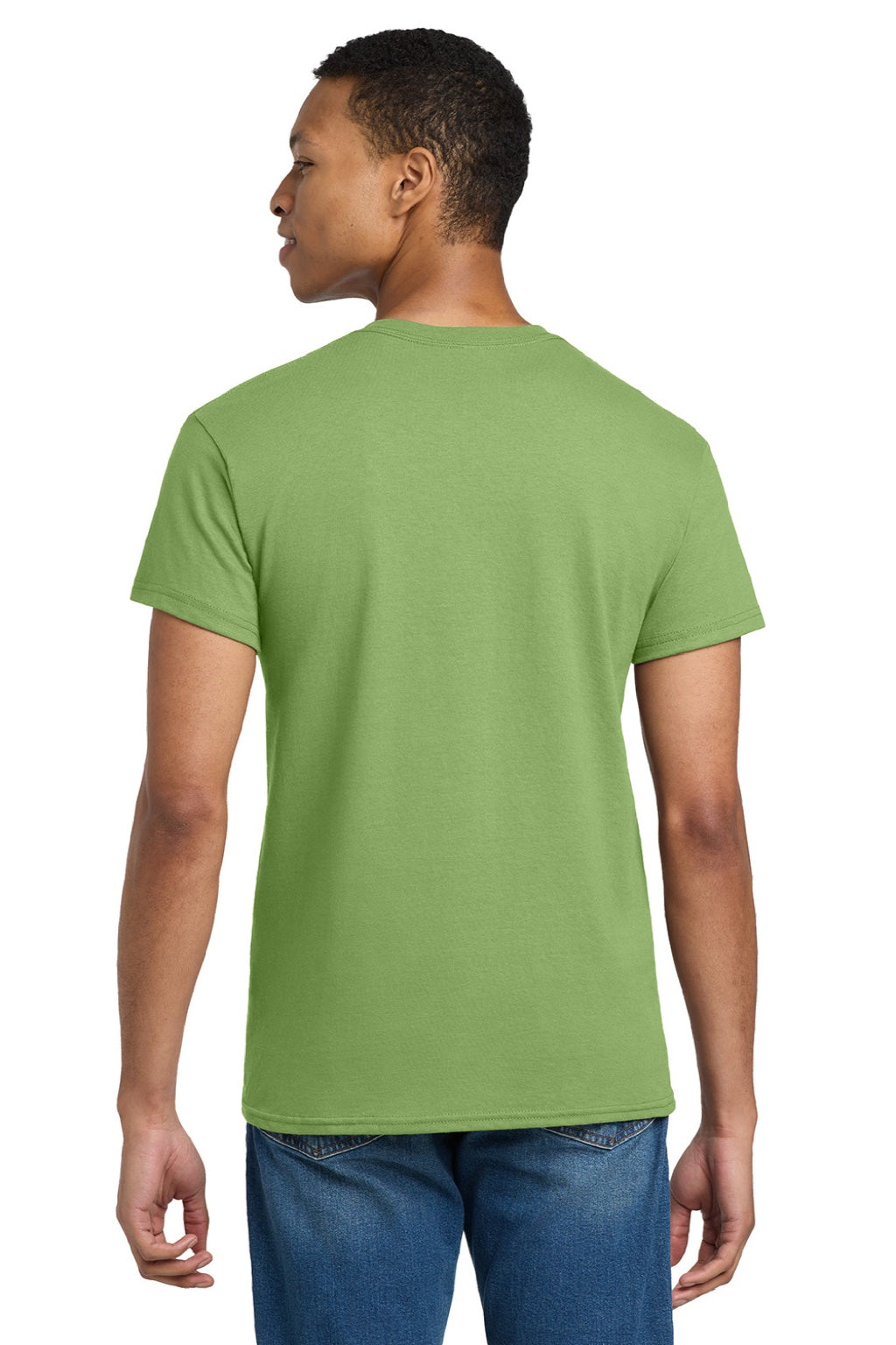 Gildan 2000/2000T Mens Ultra Short Sleeve Crewneck T-Shirt Kiwi Green Model Back