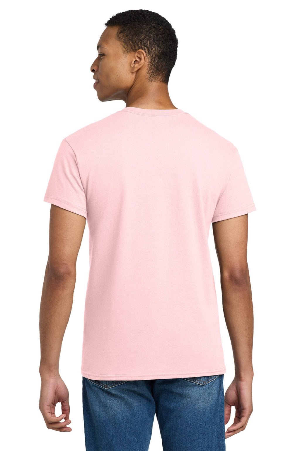 Gildan 2000/2000T Mens Ultra Short Sleeve Crewneck T-Shirt Light Pink Model Back