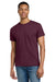 Gildan 2000/2000T Mens Ultra Short Sleeve Crewneck T-Shirt Maroon Model Front