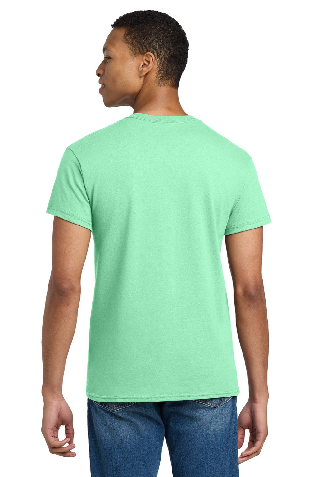 Gildan 2000/2000T Mens Ultra Short Sleeve Crewneck T-Shirt Mint Green Model Back
