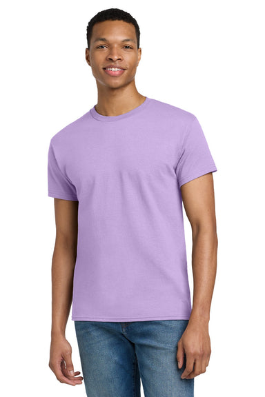 Gildan 2000/2000T Mens Ultra Short Sleeve Crewneck T-Shirt Orchid Purple Model Front