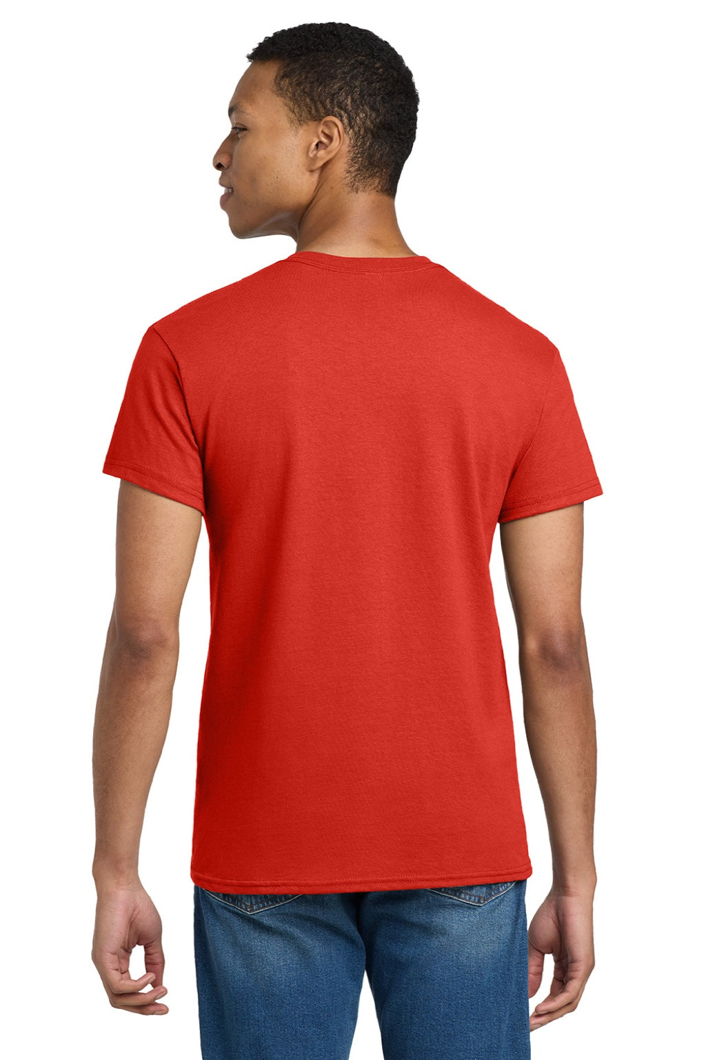 Gildan 2000/2000T Mens Ultra Short Sleeve Crewneck T-Shirt Red Model Back