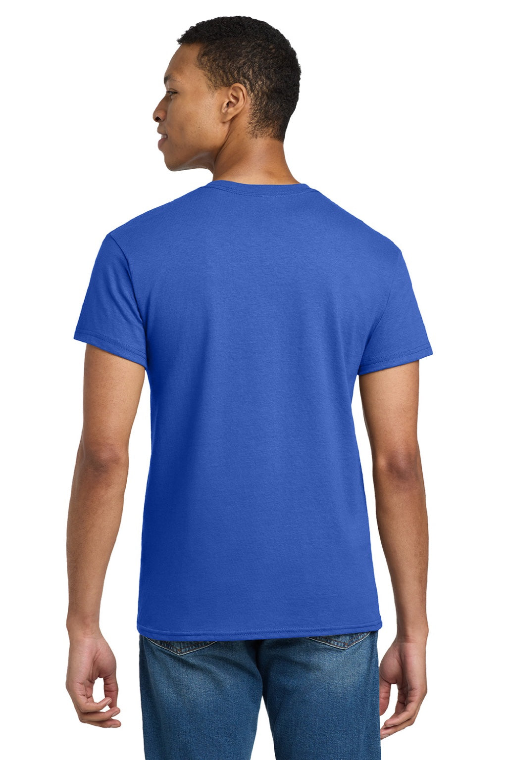 Gildan 2000/2000T Mens Ultra Short Sleeve Crewneck T-Shirt Royal Blue Model Back