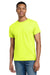Gildan 2000/2000T Mens Ultra Short Sleeve Crewneck T-Shirt Safety Green Model Front