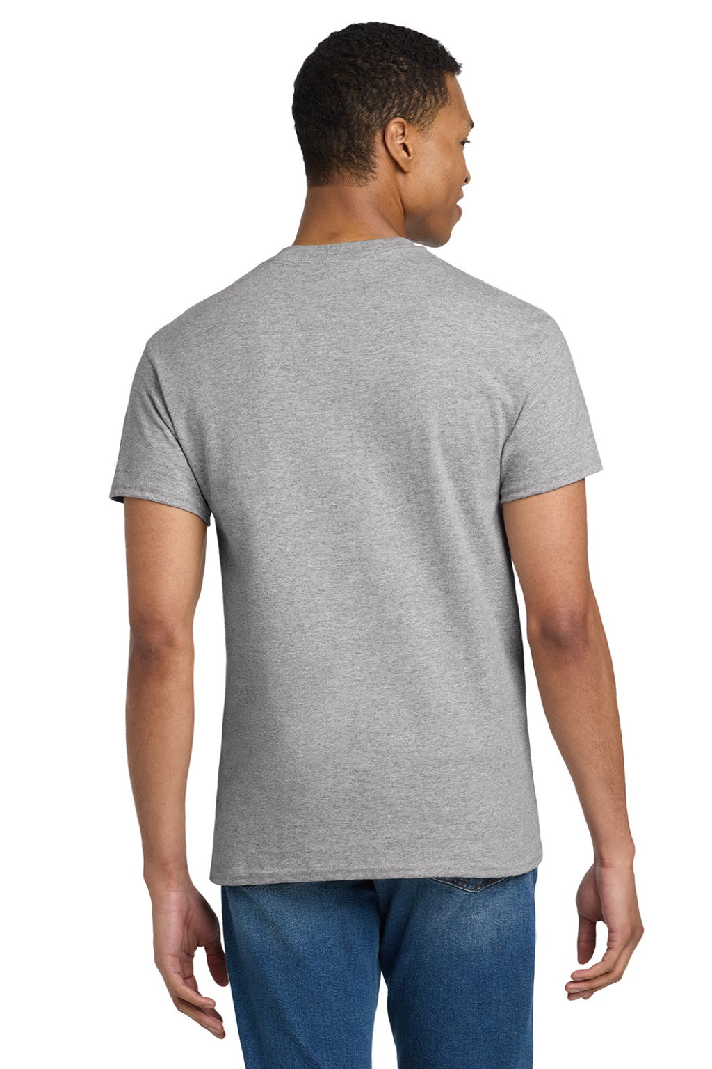 Gildan 2000/2000T Mens Ultra Short Sleeve Crewneck T-Shirt Sport Grey Model Back
