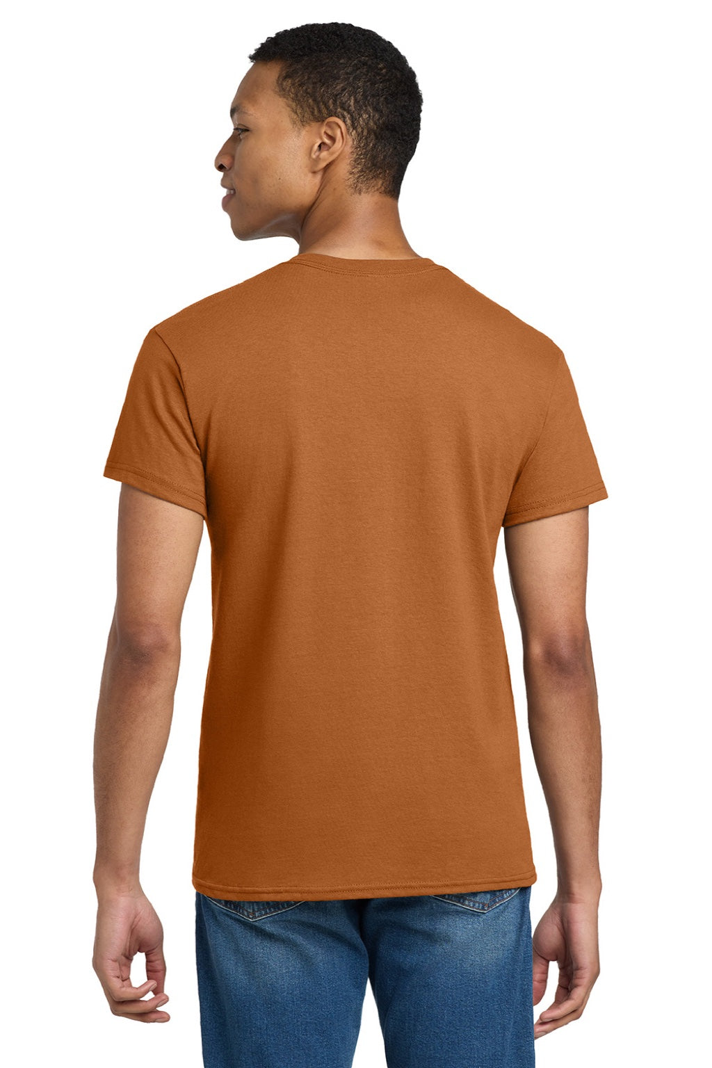 Gildan 2000/2000T Mens Ultra Short Sleeve Crewneck T-Shirt Texas Orange Model Back