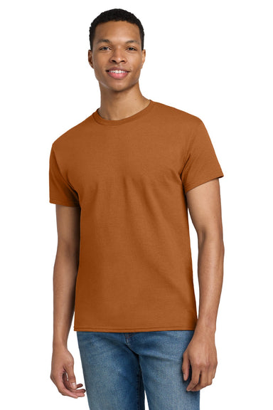 Gildan 2000/2000T Mens Ultra Short Sleeve Crewneck T-Shirt Texas Orange Model Front