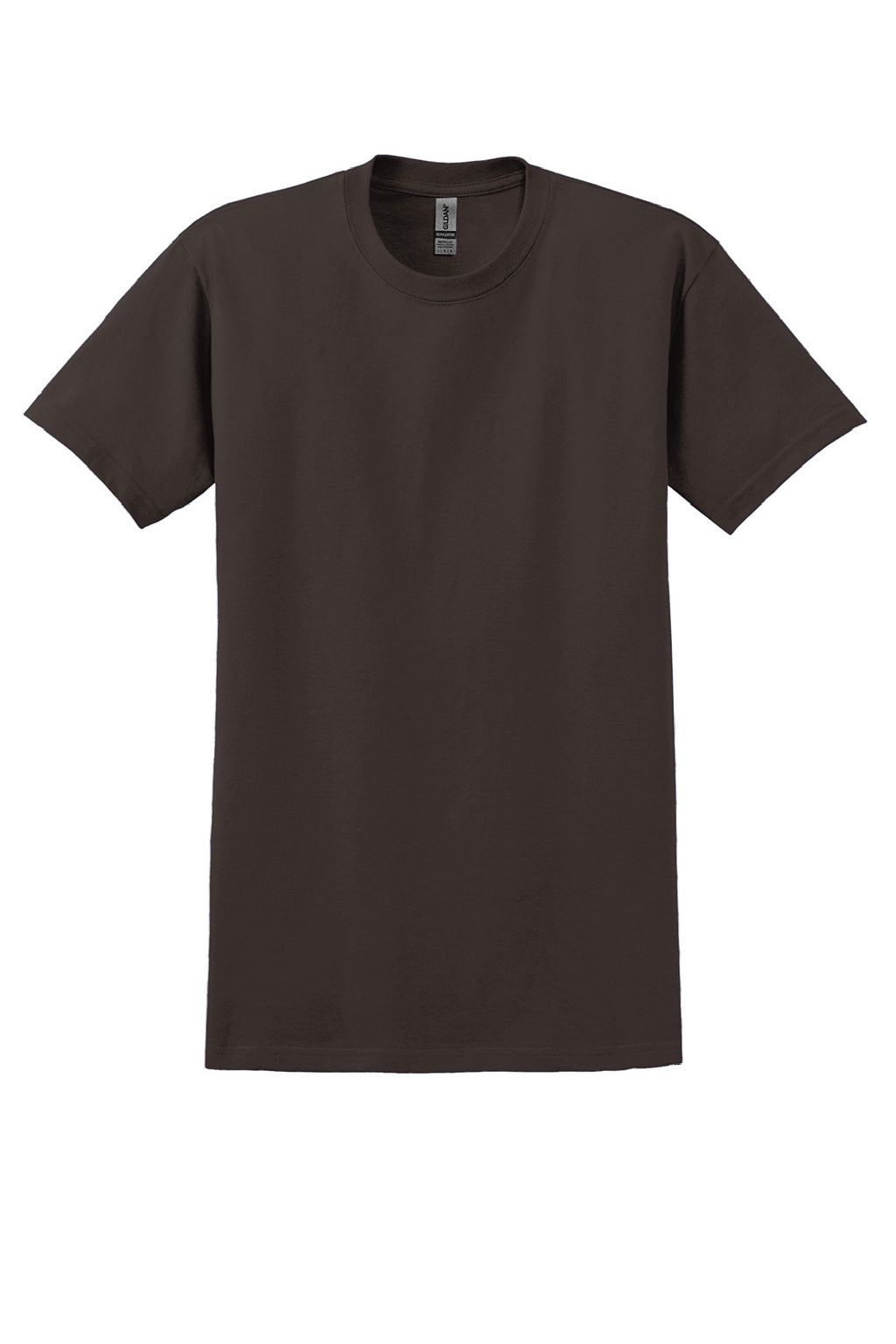 Gildan 2000/2000T Mens Ultra Short Sleeve Crewneck T-Shirt Dark Chocolate Brown Flat Front