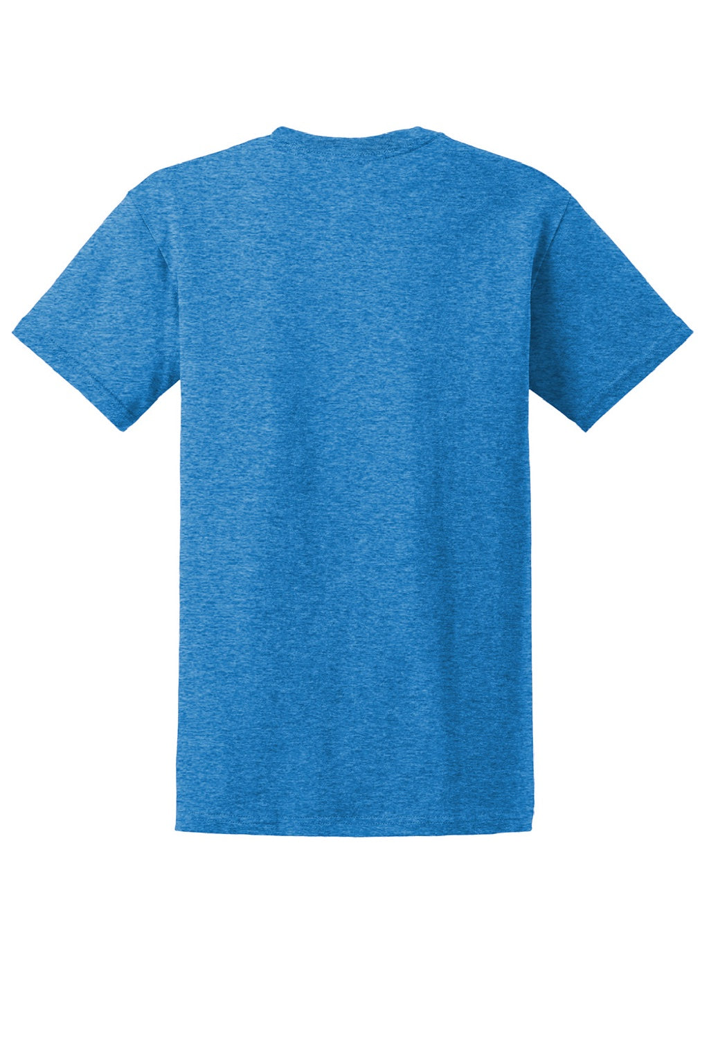 Gildan 2000/2000T Mens Ultra Short Sleeve Crewneck T-Shirt Heather Sapphire Blue Flat Back
