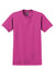 Gildan 2000/2000T Mens Ultra Short Sleeve Crewneck T-Shirt Heliconia Pink Flat Front
