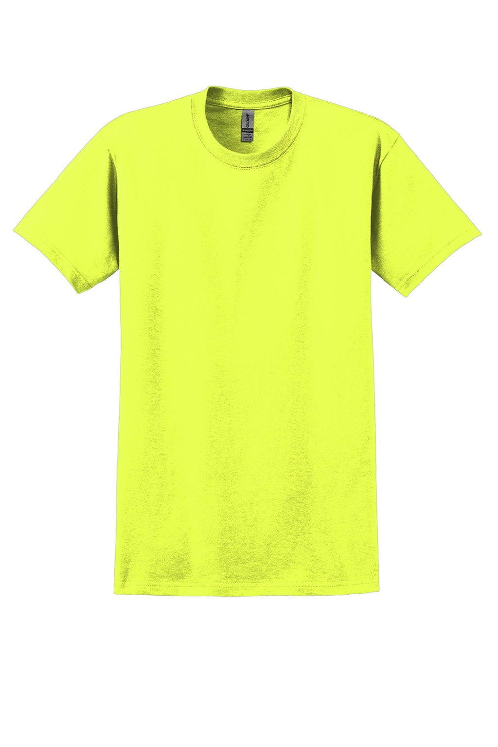 Gildan 2000/2000T Mens Ultra Short Sleeve Crewneck T-Shirt Safety Green Flat Front
