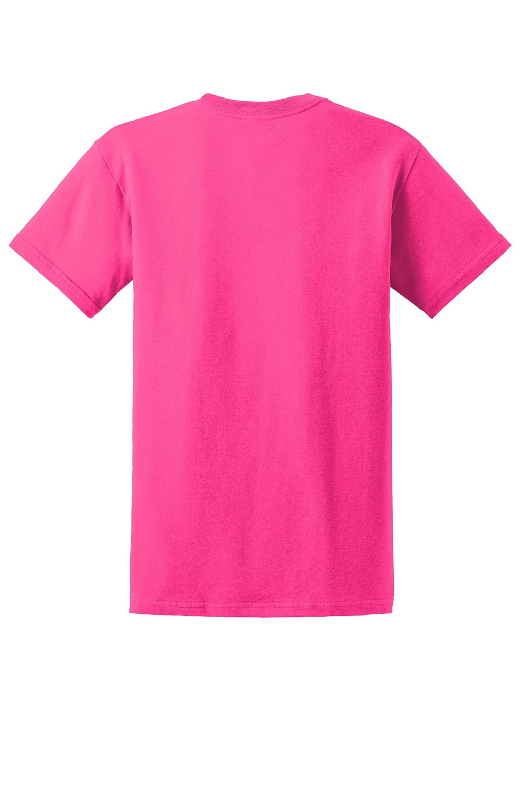 Gildan 2000/2000T Mens Ultra Short Sleeve Crewneck T-Shirt Safety Pink Flat Back