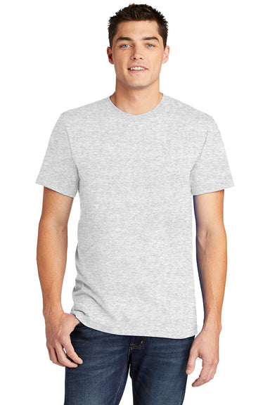 American Apparel 2001 Mens Fine Jersey Short Sleeve Crewneck T-Shirt Ash Grey Model Front