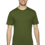 American Apparel Mens Fine Jersey Short Sleeve Crewneck T-Shirt - Olive Green