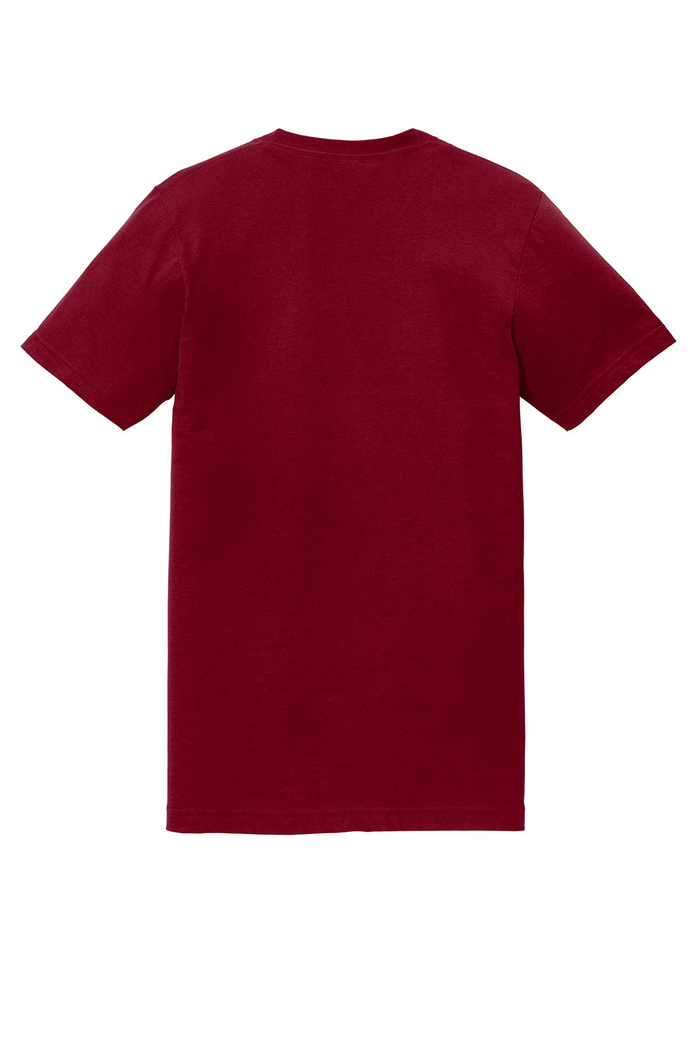 American Apparel 2001 Mens Fine Jersey Short Sleeve Crewneck T-Shirt Cranberry Red Flat Back