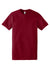 American Apparel 2001 Mens Fine Jersey Short Sleeve Crewneck T-Shirt Cranberry Red Flat Front