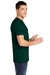 American Apparel 2001 Mens Fine Jersey Short Sleeve Crewneck T-Shirt Forest Green Model Side