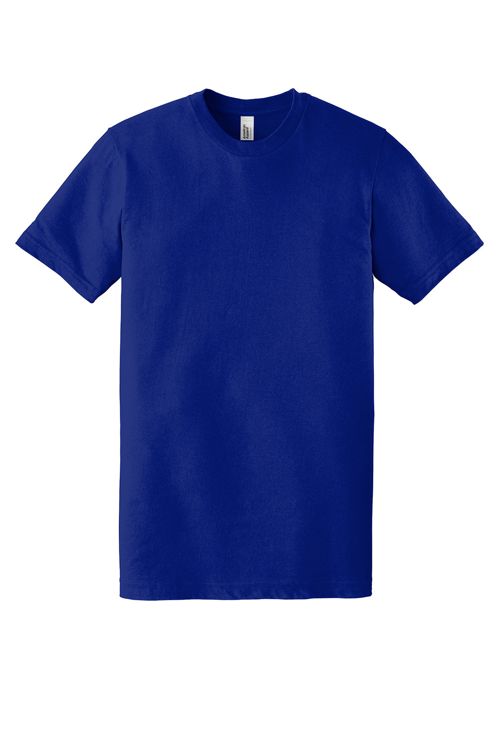 American Apparel 2001 Mens Fine Jersey Short Sleeve Crewneck T-Shirt Lapis Blue Flat Front