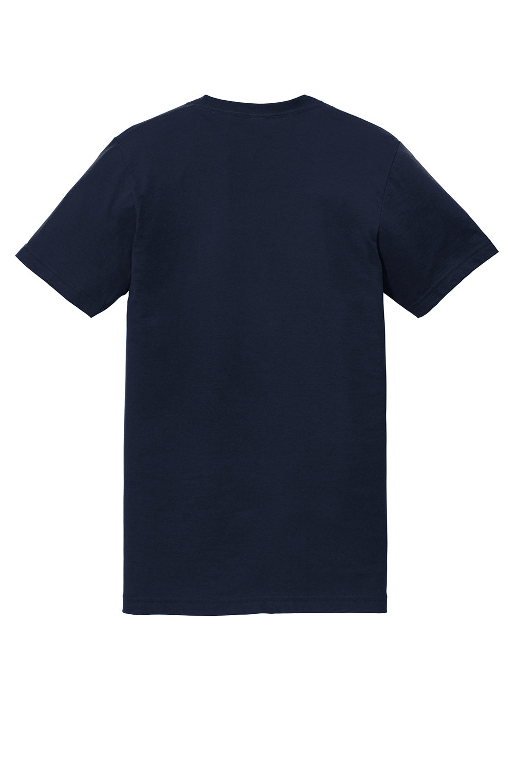 American Apparel 2001 Mens Fine Jersey Short Sleeve Crewneck T-Shirt Navy Blue Flat Back