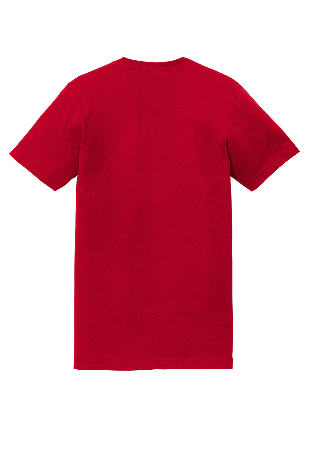 American Apparel 2001 Mens Fine Jersey Short Sleeve Crewneck T-Shirt Red Flat Back